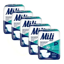 Fraldas para adultos descartáveis Mili Vita Quantidade: 5 Pacotes contendo 10 fraldas (total: 50 fraldas) Pequeno x 10 u Foto mini 1
