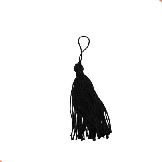 Franja franja NYBC Tassel Pingente Franja Seda - preto - 7cm x 7cm Foto 1