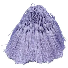 Franja Pingente Seda Tassel 7cm 20und Roxo Cor Lilás Foto  mini 1