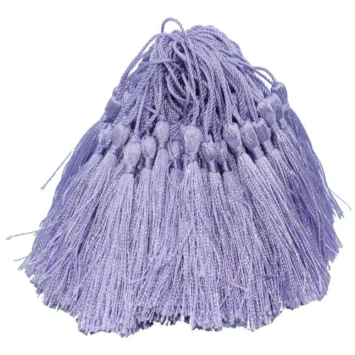 Franja Pingente Seda Tassel 7cm 20und Roxo Cor Lilás Foto 1