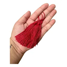 Franja Pingente Seda Tassel 7cm 20und Roxo Cor Vermelho Foto mini 4