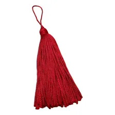 Franja Pingente Seda Tassel 7cm 20und Roxo Cor Vermelho Foto mini 3