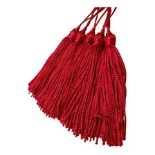 Franja Pingente Seda Tassel 7cm 20und Roxo Cor Vermelho Foto mini 1