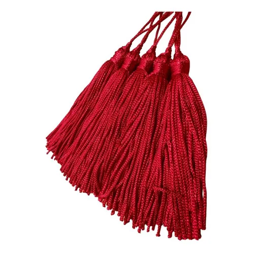 Franja Pingente Seda Tassel 7cm 20und Roxo Cor Vermelho Foto 1