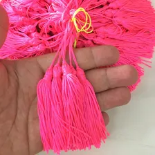 Franja Seda Tassel Cor Rosa Choque Pacote 50 Unidades Foto mini 2