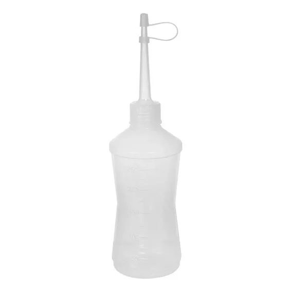 Frasco Almotolia Plástico 250ml Transparente Reto Bisnaga Foto 1