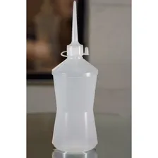 Frasco Almotolia Plástico 250ml Transparente Reto Bisnaga Foto mini 2