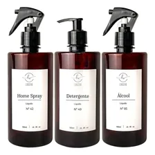 Frasco Ambar Organizador Minimalista Decorativo Refil Pump Foto mini 1