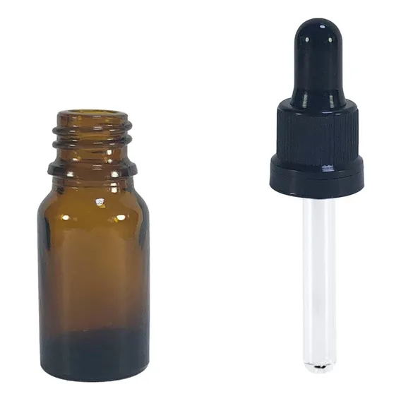 Frasco De Vidro Conta Gotas 10ml (60 Unidades) Cor Preto Foto 1