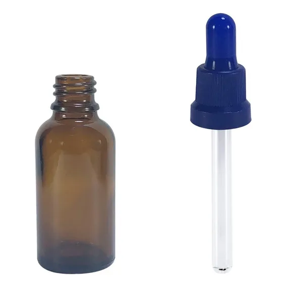 Frasco De Vidro Conta Gotas 30ml (110 Unidades) Cor Azul Foto 1