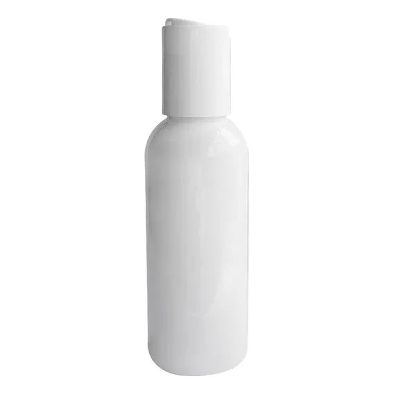 Frasco Pet 120ml Cilíndrico Branco C/ Tampa Disktop(20unid) Cor Branco C/ Branco Foto 1
