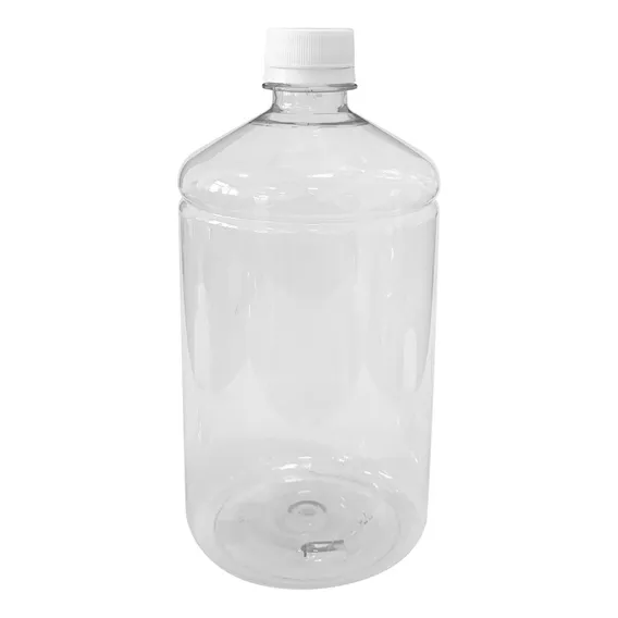 Frasco Pet 500ml C/ Tampa Lacre (10 Unidades) Cor Cristal C/ Branco Foto 1