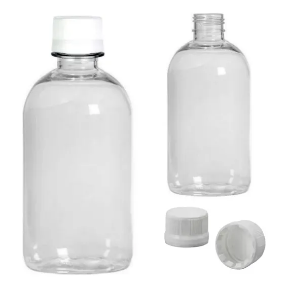 Frasco Plástico Pet Transparente 150ml + Tampa Lacre 24 C/ Vedante Inkcor Kit 100 Unid Frasquinho Garrafinha Indicada Cosmético Shampoo Perfume Lembrancinha Creme Sabonete Condicionador Amostra Viagem Foto 1