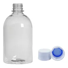 Frasco Plástico Pet Transparente 500ml Com Tampa Lacre Inkcor 28mm C/ Vedante Kit 40 Unid. Garrafa Cristal Indicada Cosmético Shampoo Perfume Lembrancinha Creme Sabonete Condicionador Amostra Viagem Foto  mini 1