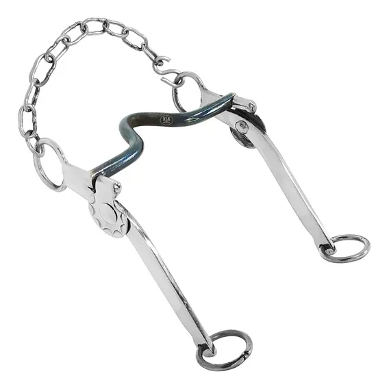 Freio Para Cavalo Perna De Grilo Inox Bocal Ferro Crioulo Foto 1