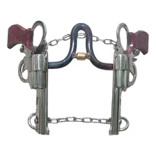 Freio Revolver Cearense Inox De Cavalo Com Bocal De Ferro Foto mini 2