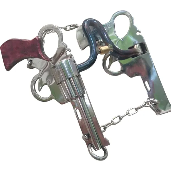Freio Revolver Cearense Inox De Cavalo Com Bocal De Ferro Foto 1