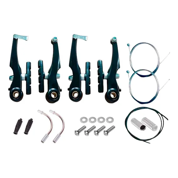Freio V-brake AlumÃnio Com Sapata Orbital + Cabos Conduite Foto 1
