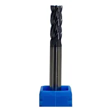 Fresa 4mm X 12 X 50 Topo Reto Metal Duro 4 Cortes - 50hrc Foto  mini 1