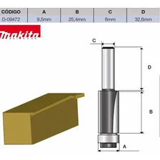 Fresa Dupla Rebaixo F贸rmica Com Rolamento Haste 6mm Makita Foto mini 3