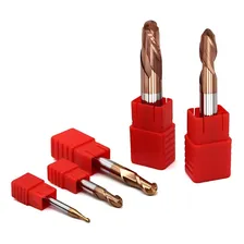 Fresa Metal Duro Topo Esférico 2 Cortes 10mm 55hrc Foto mini 2