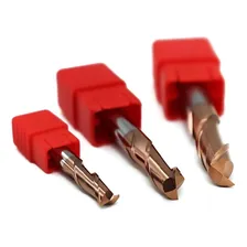 Fresa Metal Duro Topo Reto 2 Cortes 5mm 55hrc Foto mini 2