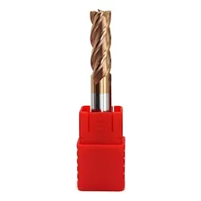 Fresa Metal Duro Topo Reto 4 Cortes 5mm 55hrc Foto mini 1