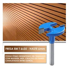 Fresa Para Painel Canaletado Mdf Marcenaria Tupia Haste 6mm Foto mini 3
