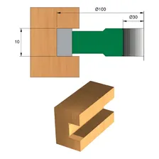 Fresa Para Ranhura 100x10x30mm 1800.05 6 Dentes Indfema Foto mini  2