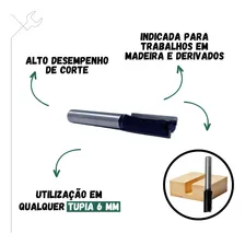 Fresa Para Tupia 8mm 2 Lâminas Corte Com Haste 6mm Makita Foto mini 2