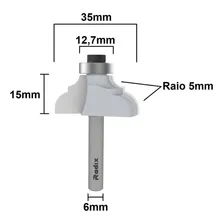 Fresa Para Tupia Manual Gr27 Com Raio Haste 6mm Radix Foto mini 2