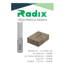 Fresa Paralela Para Tupia Manual 10mm 151030.06 Radix Foto mini  3