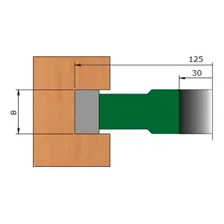 Fresa Ranhura Widea 125x8x30 6z Foto mini 3