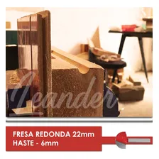 Fresa Redonda Haste 22mm Meia Cana Para Tupia Ou Cnc Madeira Foto mini 3