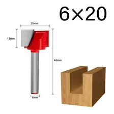 Fresa Reta Desbaste 6x20mm Corte Madeira Cnc Tupia - Full Foto mini 3