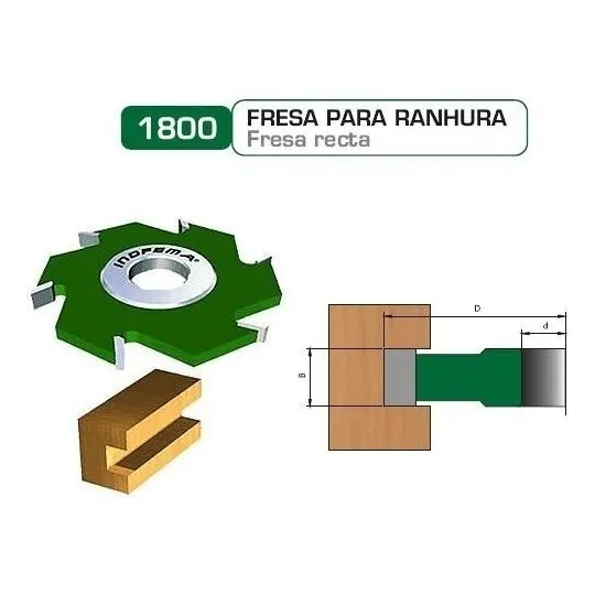 Fresa Reta Para Ranhura 100 X 5mm Widea Foto 1