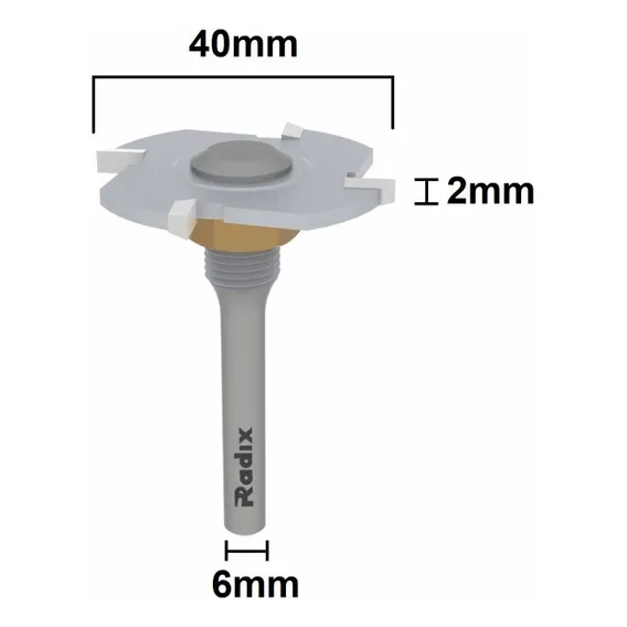 Fresa Serrinha Debrum Sem Rolamento 2 Mm - Radix - 18e4020.0 Foto 1