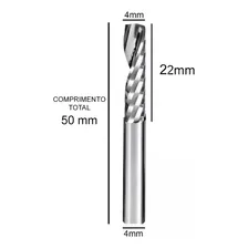 Fresa Topo 4mm Cnc Router 1 Corte Acm Mdf Kit 10 Peças Foto mini  2