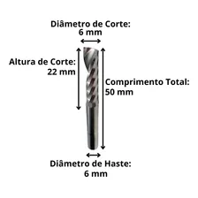 Fresa Topo 6mm 1 Corte Router Tupia Acm Pvc Mdf Aluminio Foto mini  3