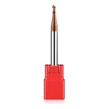 Fresa Topo Esférico 2mm 2 Cortes 55hrc Metal Duro Cob. Tialn Foto  mini 1