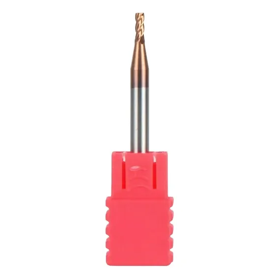 Fresa Topo Metal Duro 2mm 4 Cortes Com Cobertura Hrc55 Foto 1