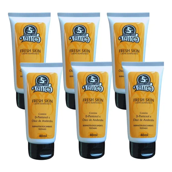 Fresh Skin Para Tatuagem 40 Tattoo Long Life - Kit Com 6 Foto 1