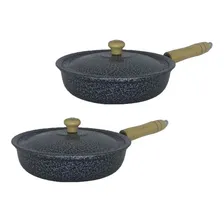 Frigideira AlumÃnio Fundido Batido Craqueada 20 E 25cm Preto Foto mini 1