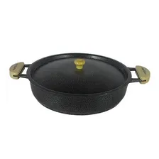 Frigideira Alumínio Fundido Batido Craqueada 45 Cm Preto Foto  mini 1