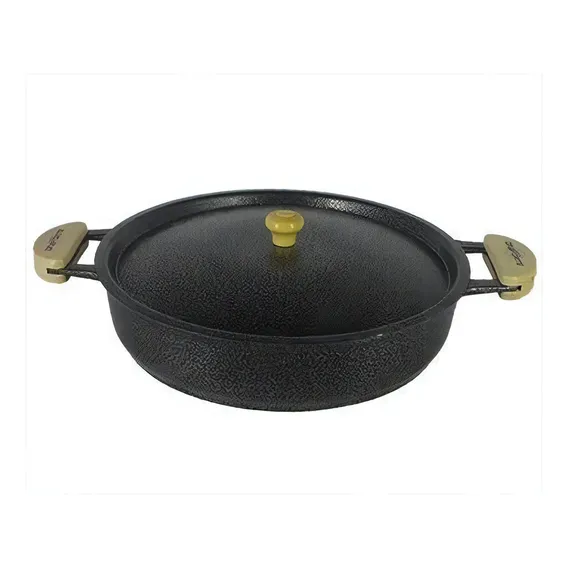 Frigideira Alumínio Fundido Batido Craqueada 45 Cm Preto Foto 1