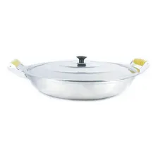 Frigideira AlumĂnio Fundido Polida Alça Madeira Trad 36cm Foto mini 1