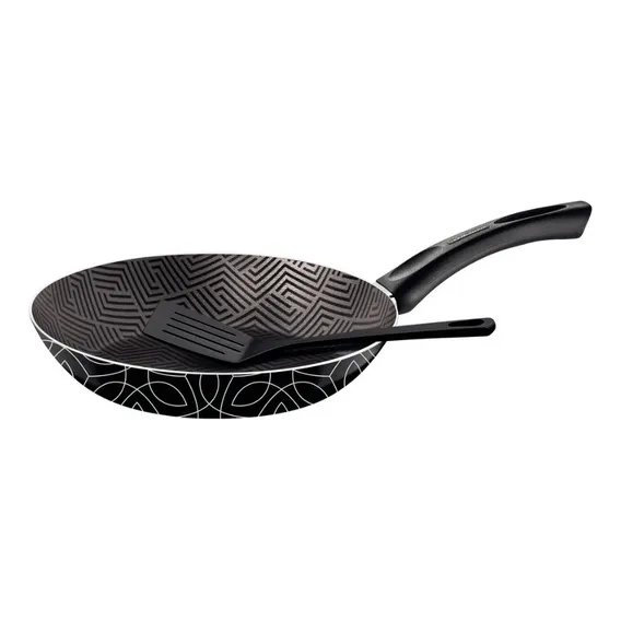 Frigideira AlumĂnio Tramontina Paris Preto 30cm + Espátula Foto 1