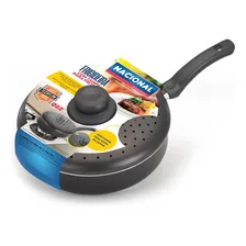 Frigideira Antiaderente Para Fritura Com Tampa Nacional N°24 Foto  mini 1