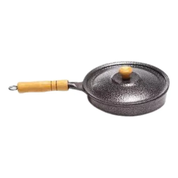 Frigideira Com Tampa AlumÃnio Fundido Batido Craqueado 20 Cm Cor Preto Foto 1