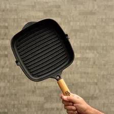 Frigideira Cook Grill 23,5 Cm Cabo Madeira Panela Mineira Foto mini 2